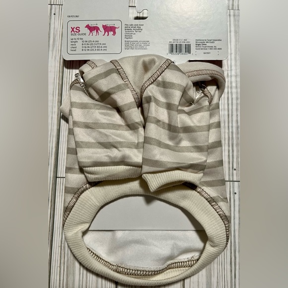 New Boots & Barkley Striped Hoodie for XSmall Breed Dogs - Picture 2 of 3